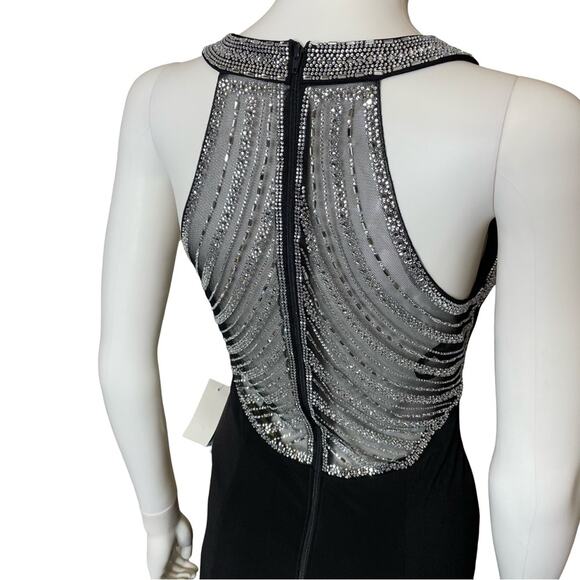 SAY YES Juniors' Beaded Sweetheart-Neck Racerback Gown Sz 5/6 - Picture 7 of 11